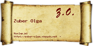 Zuber Olga névjegykártya
