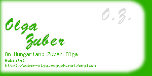 olga zuber business card